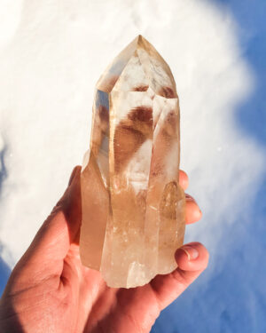 Lemurian fönsterkristall, Lemurian quartz crystal with window