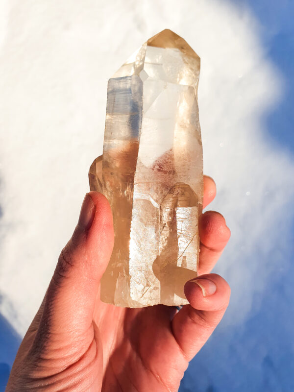 Lemurian fönsterkristall, Lemurian quartz with window